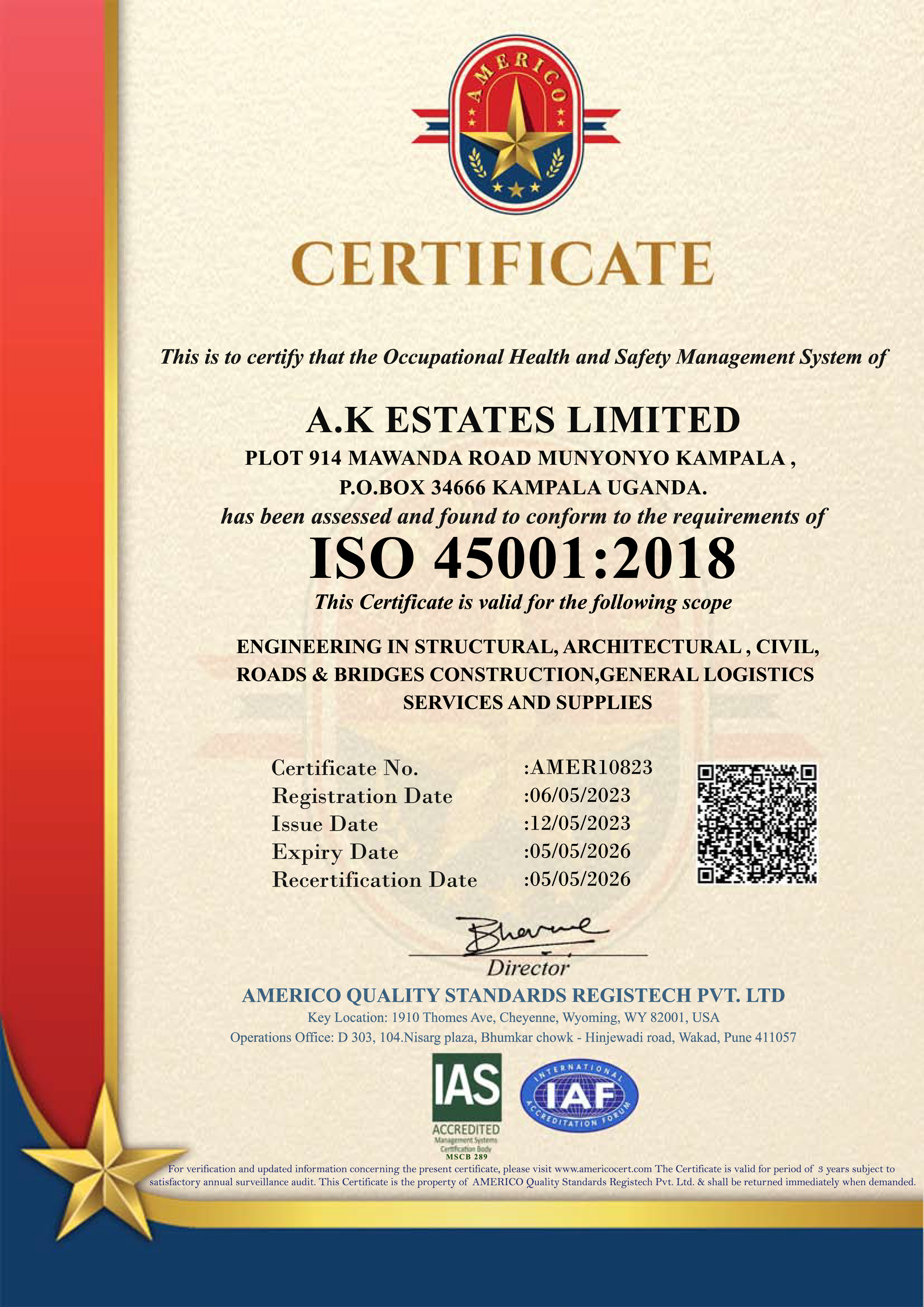 Certificate
